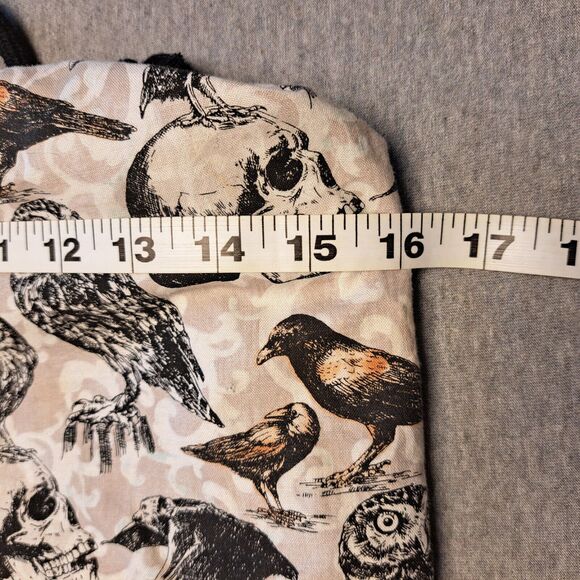 Halloween Cinch Backpack RAVEN OWL BAT SKULL SACKPACK travel fall autumn bag - Picture 4 of 8